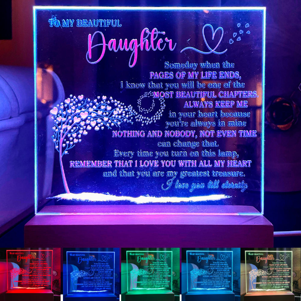 Beautiful Keepsake Gift for Daughter - Color Changing Lamp of Eternal Love - FGH