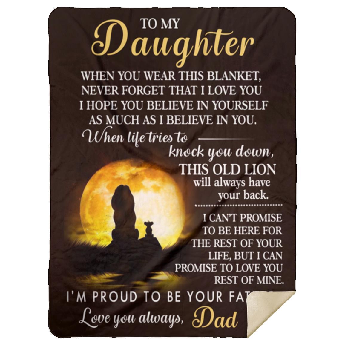 Gift for Daughter from Dad - Promise - Blanket