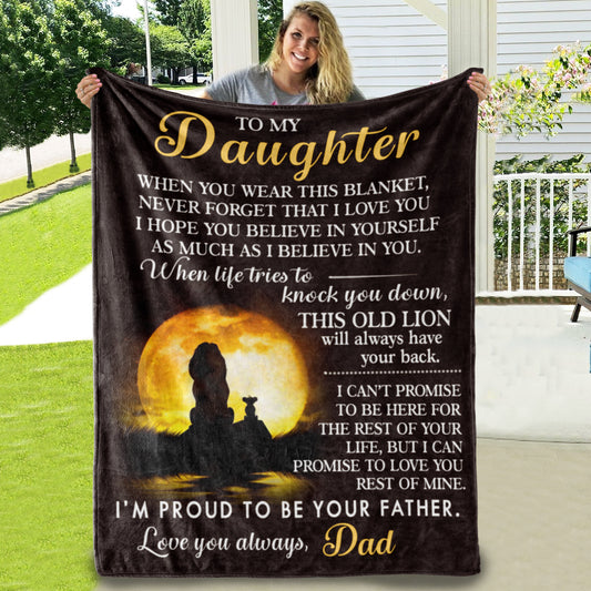 Gift for Daughter from Dad - Promise - Blanket