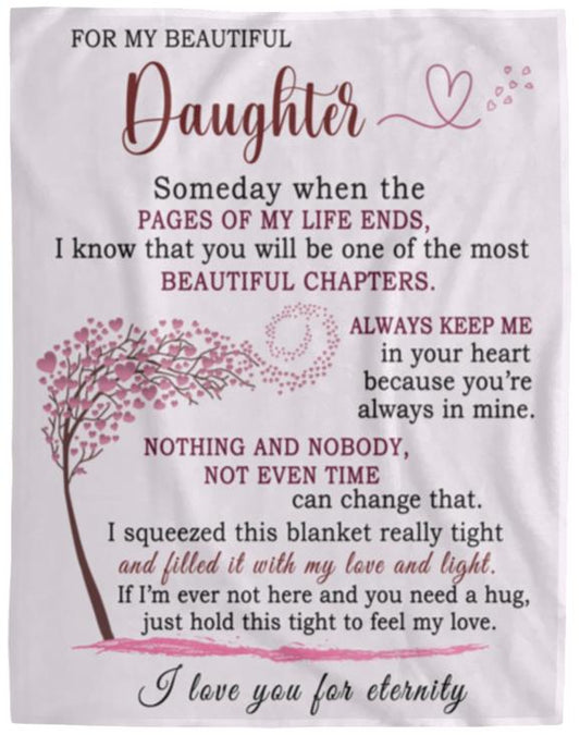 Gift for daughter - someday blanket white