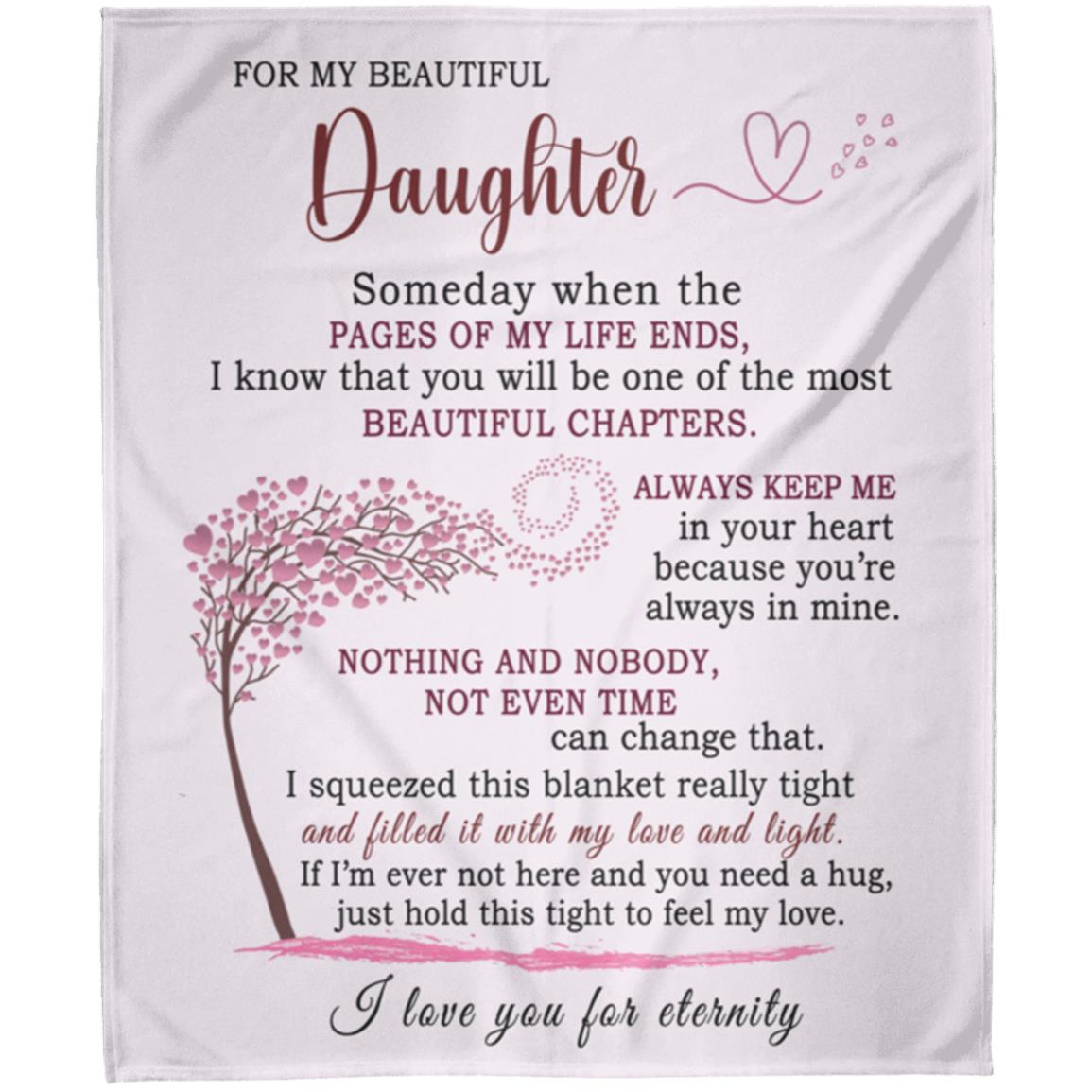 Gift for daughter - someday blanket white