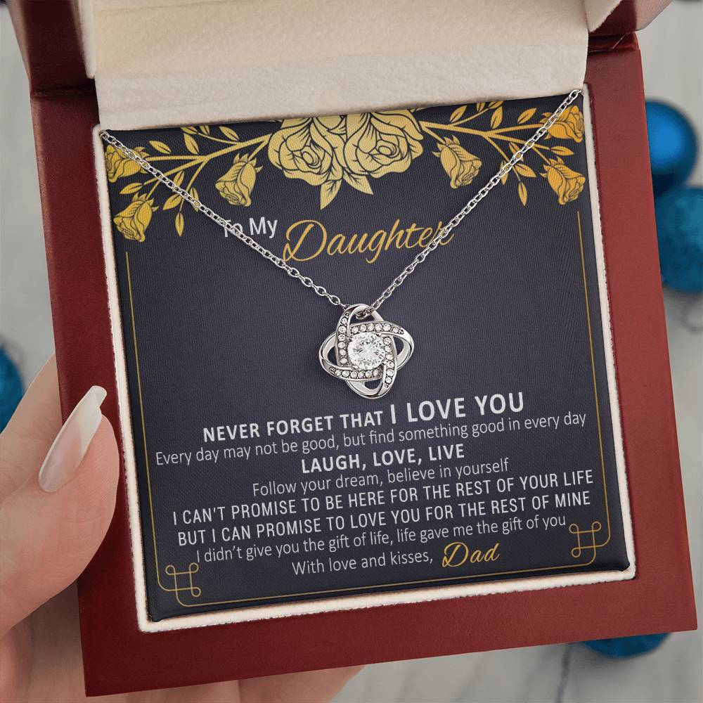 Beautiful Gift for Daughter from Dad - Laugh - Love - Live - FGH