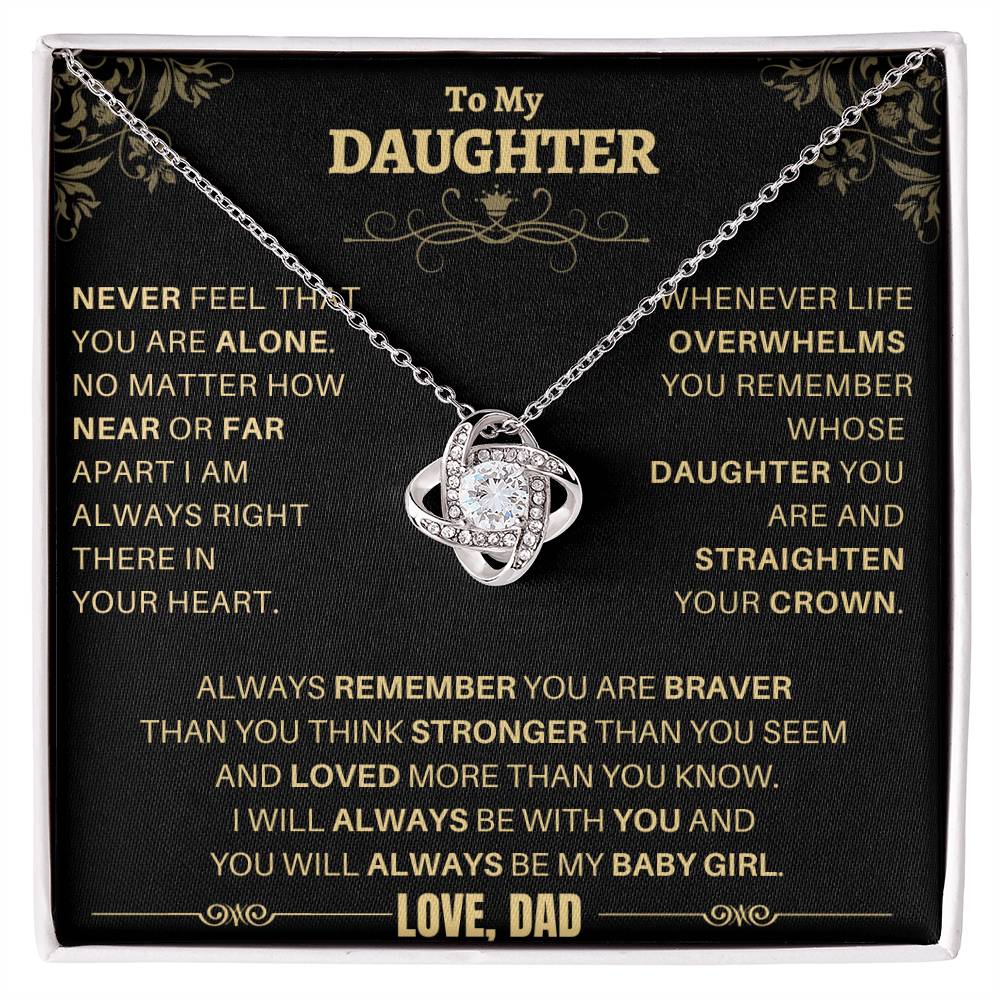 Beautiful Gift for Daughter From Dad "You Will Always Be My Baby Girl" Necklace