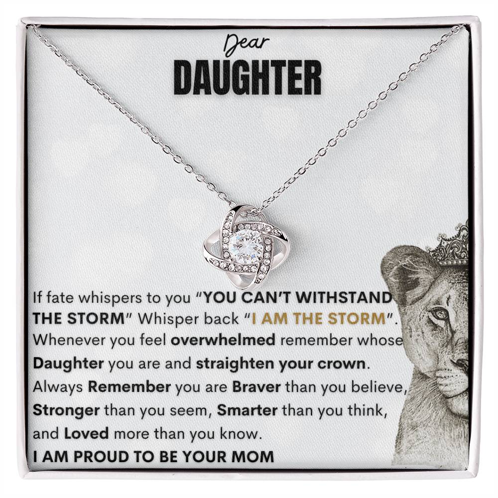Beautiful Gift for Daughter From Mom "I AM THE STORM" Necklace