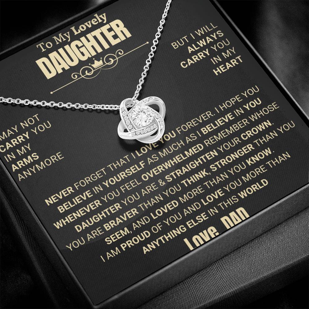 Beautiful Gift for Daughter from Dad "I Am Proud of You & Love You More Than Anything Else In This World"