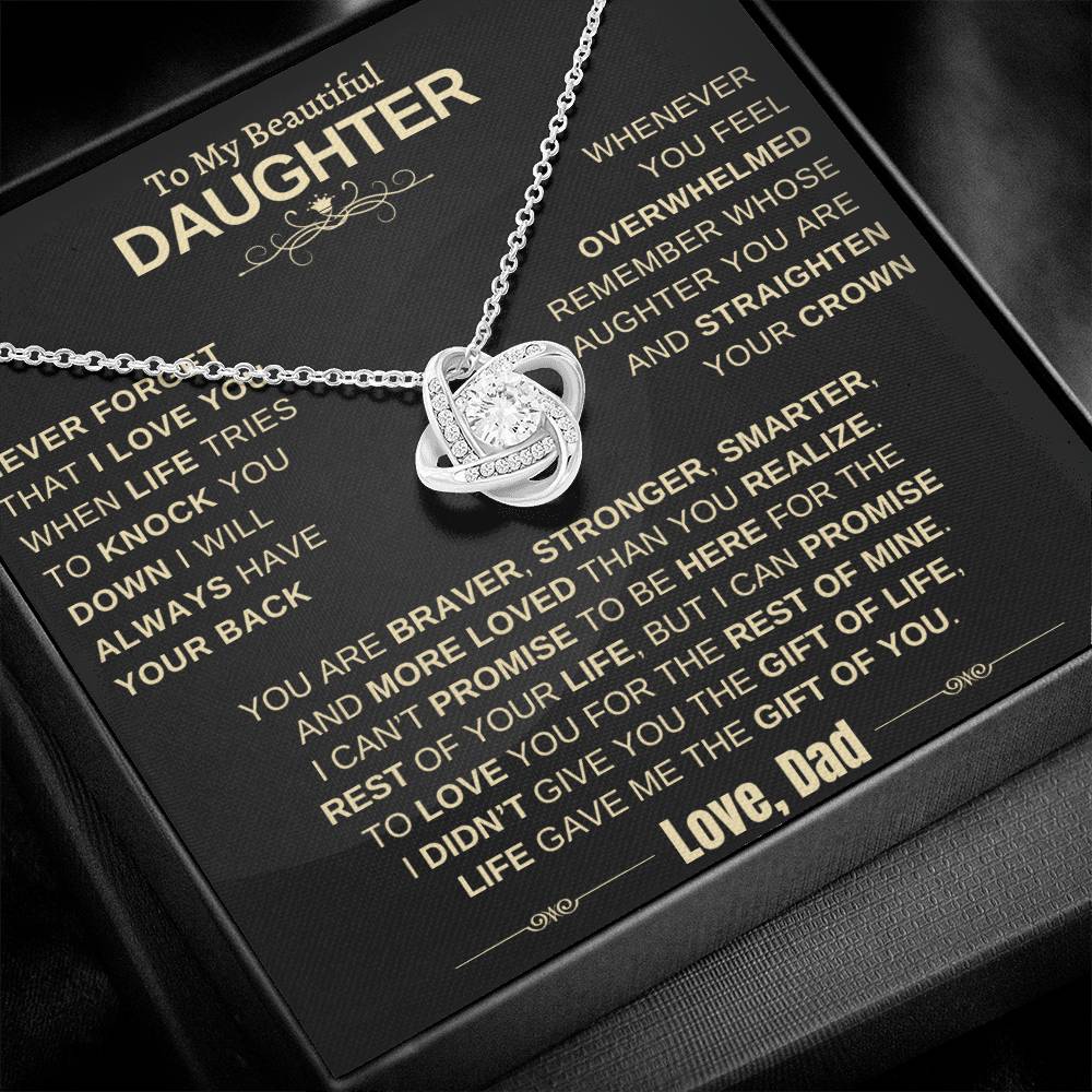 Beautiful Gift for Daughter - "I Will Always Have Your Back"