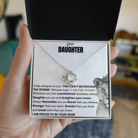 Beautiful Gift for Daughter From Mom "I AM THE STORM" Necklace - FGH