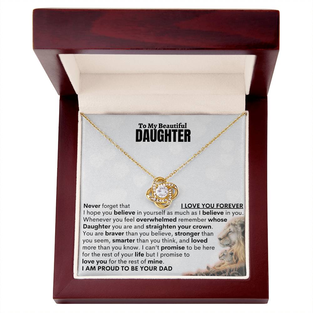 Beautiful Gift for Daughter From Dad "I Am Proud To Be Your Dad" Necklace V2 - FGH