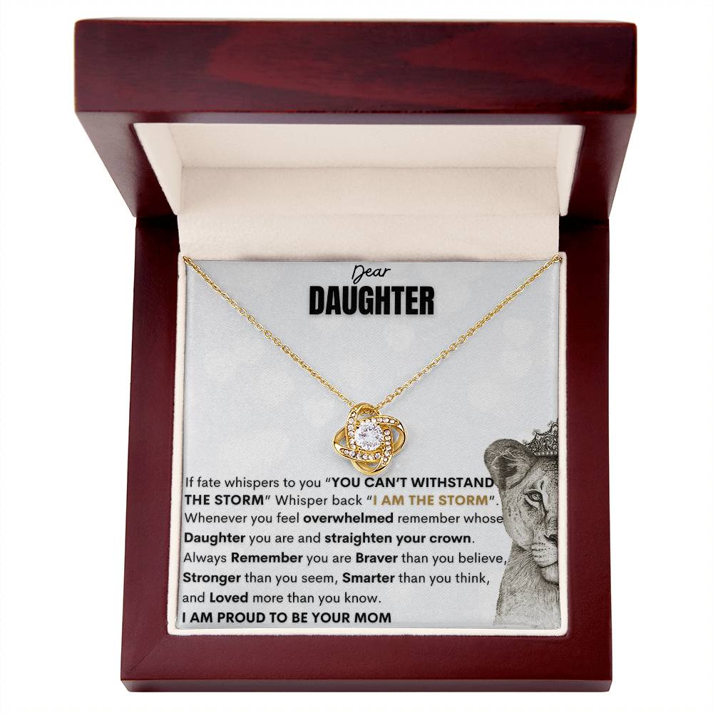 Beautiful Gift for Daughter From Mom "I AM THE STORM" Necklace - FGH