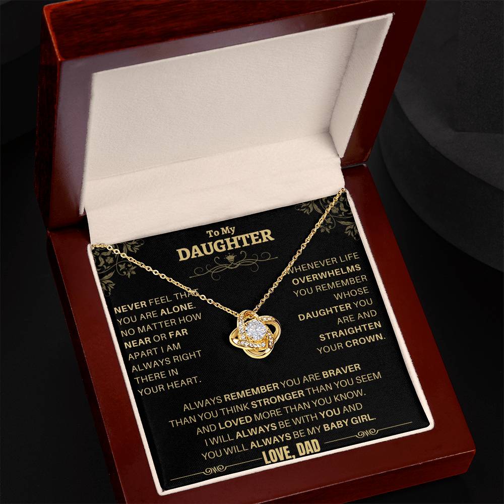Beautiful Gift for Daughter From Dad "You Will Always Be My Baby Girl" Necklace - FGH