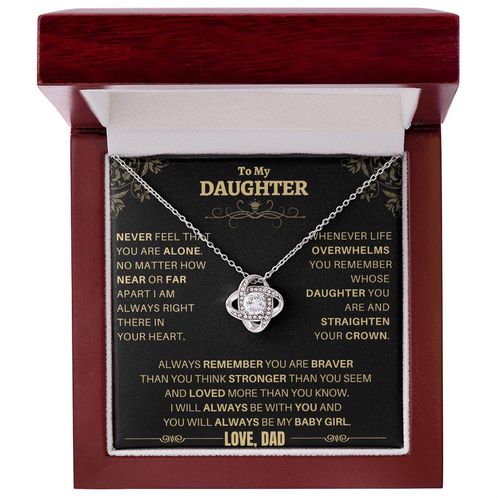 Beautiful Gift for Daughter From Dad "You Will Always Be My Baby Girl" Necklace - FGH