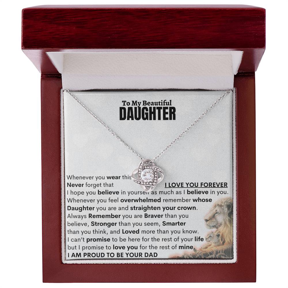 Beautiful Gift for Daughter From Dad "I Am Proud To Be Your Dad" Necklace - FGH
