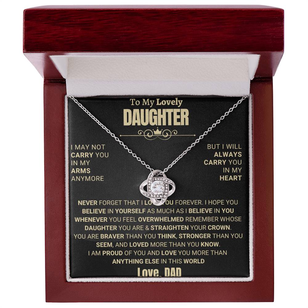 Beautiful Gift for Daughter from Dad "I Am Proud of You & Love You More Than Anything Else In This World"