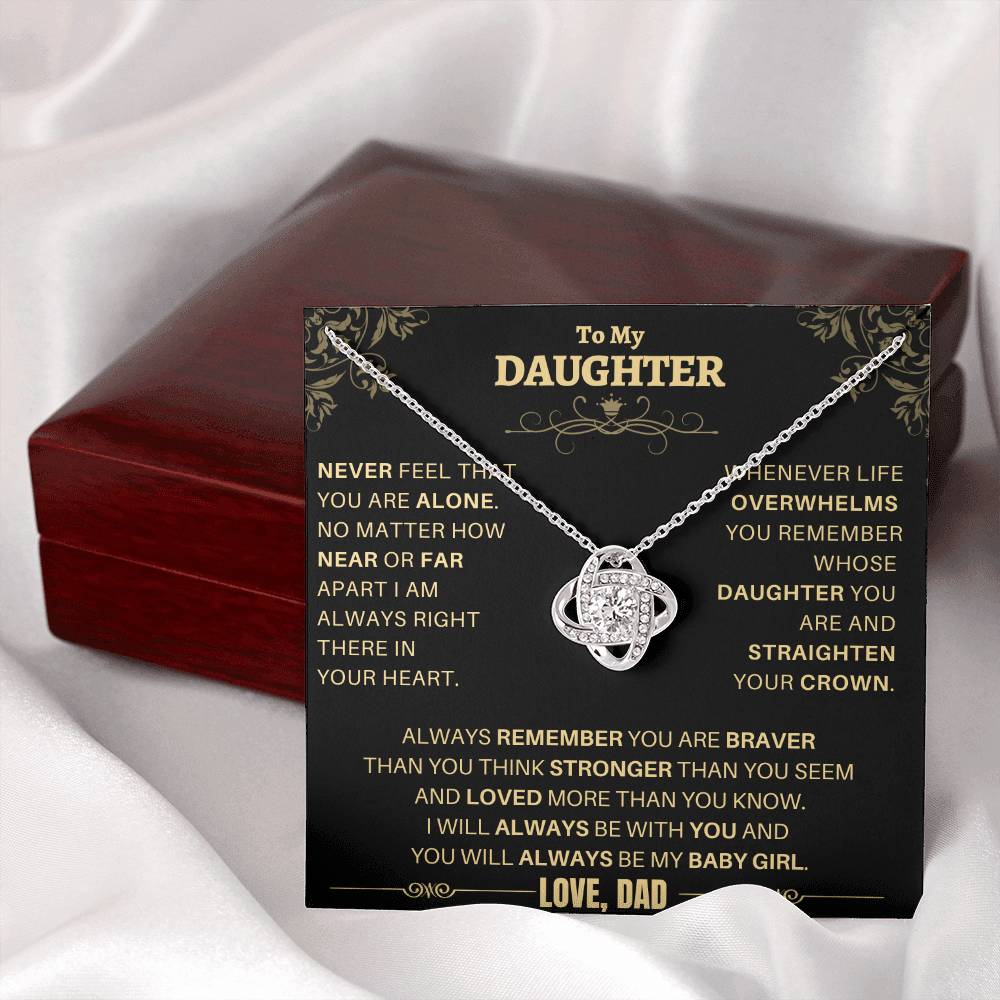 Beautiful Gift for Daughter From Dad "You Will Always Be My Baby Girl" Necklace