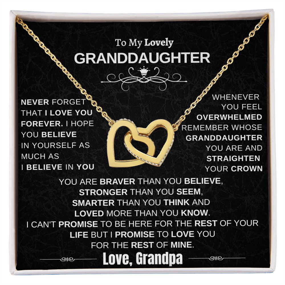 Gift for Granddaughter - Promise - Interlocking Hearts