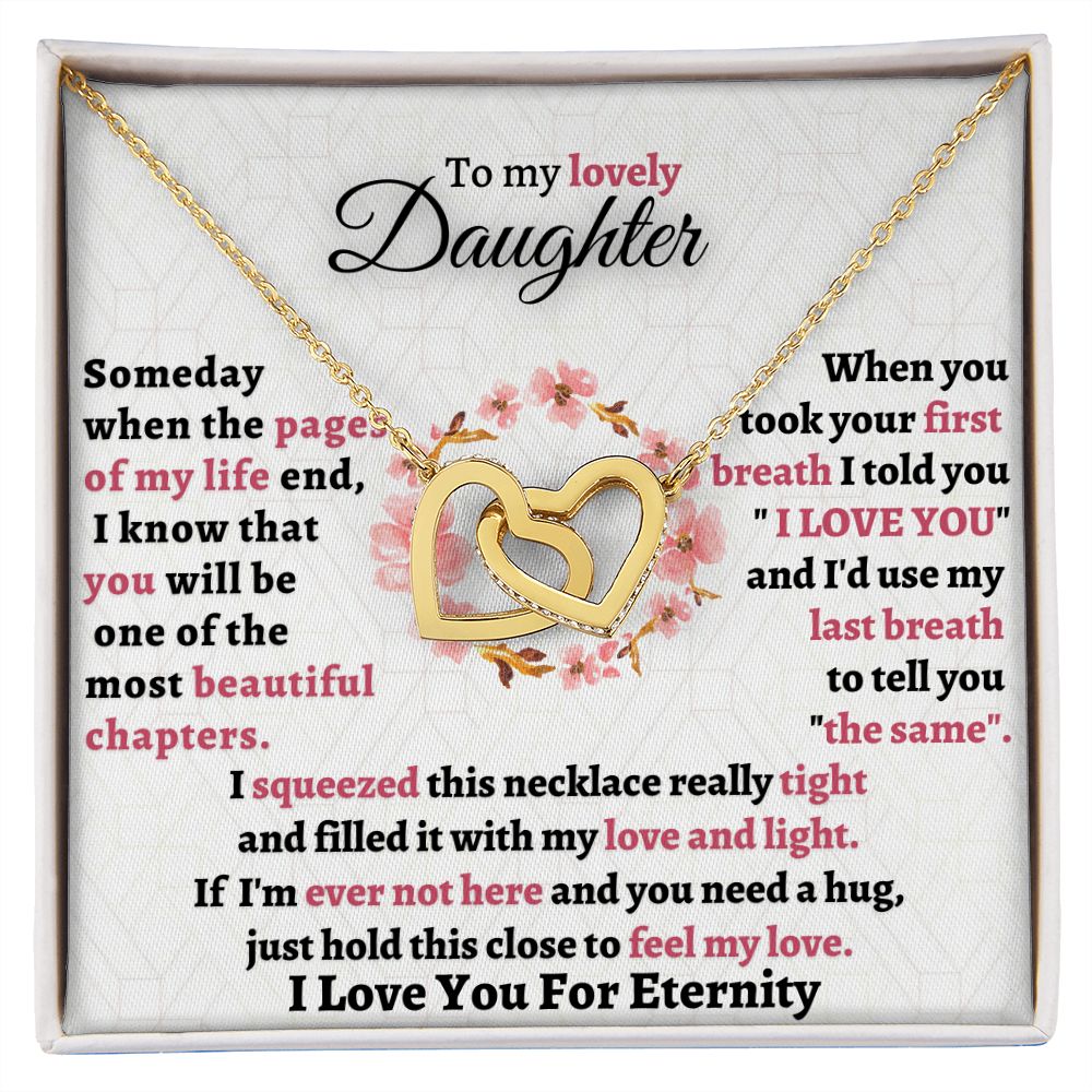 Gift for Daughter - I Love You For Eternity - Interlocking Hearts