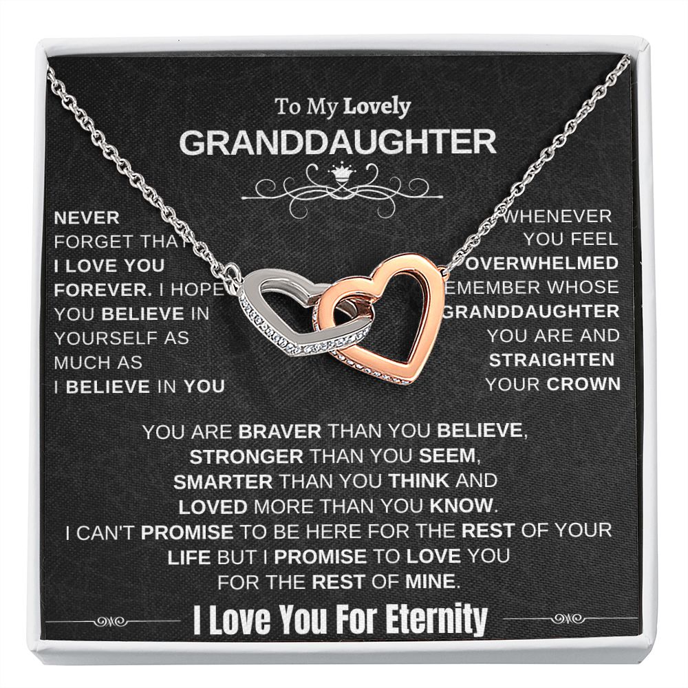 Gift for Granddaughter - I Love You For Eternity - Double Hearts