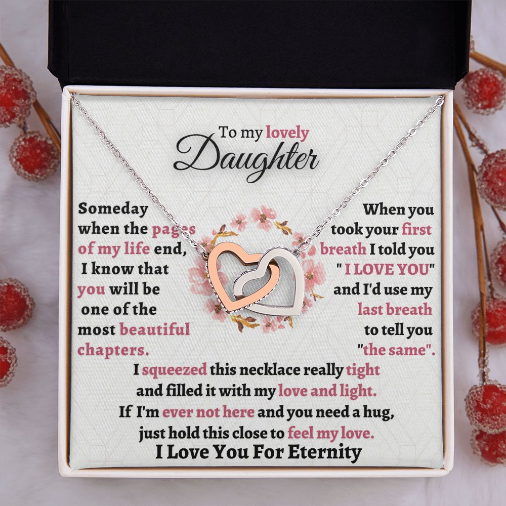 Gift for Daughter - I Love You For Eternity - Interlocking Hearts