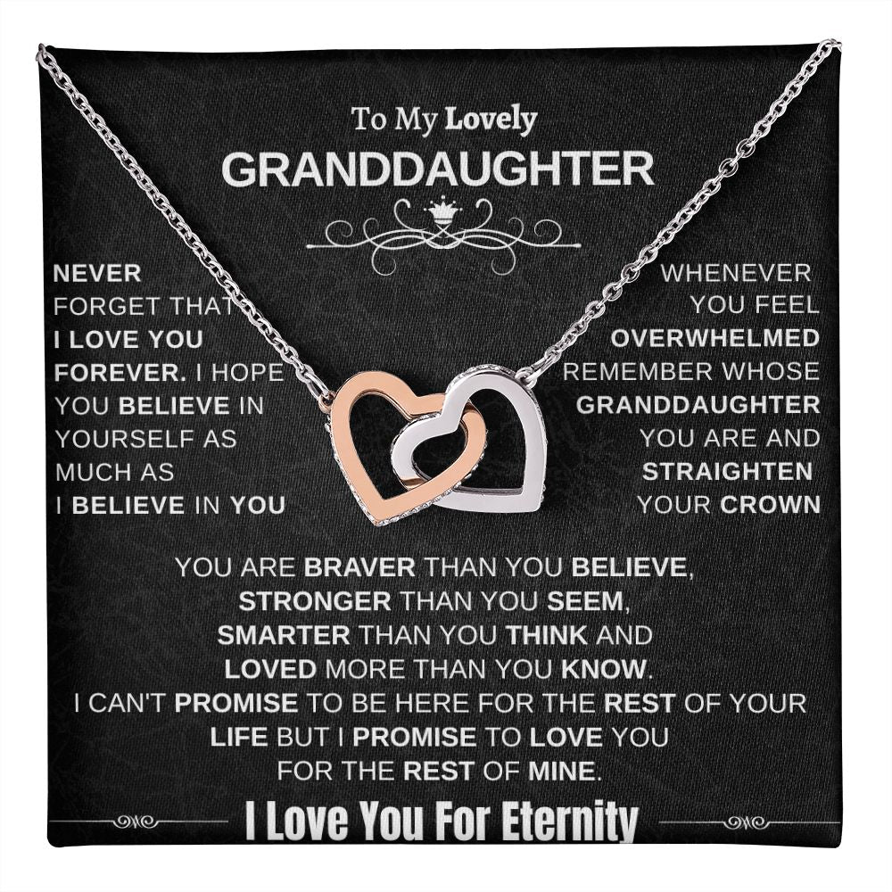 Gift for Granddaughter - I Love You For Eternity - Double Hearts