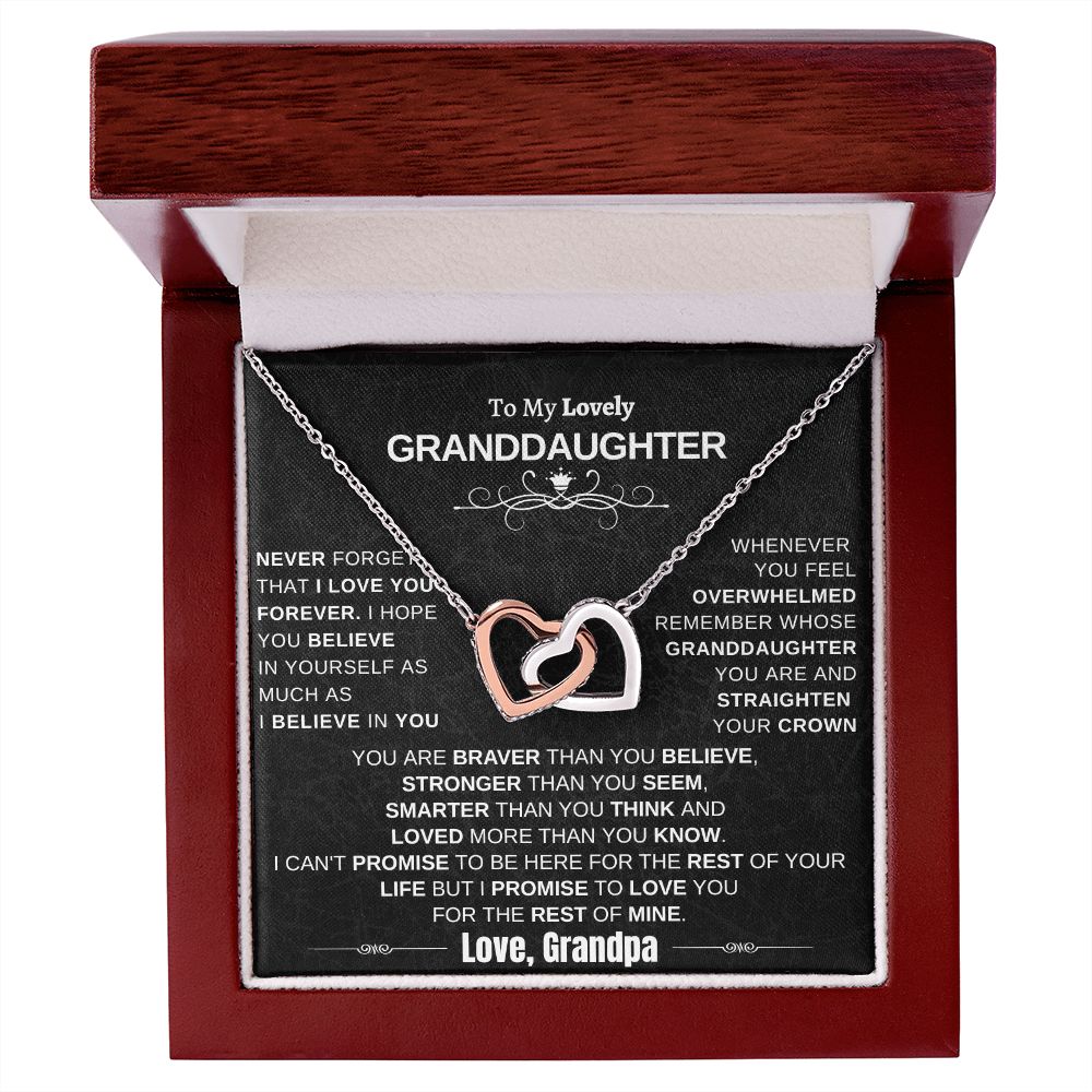 Gift for Granddaughter - Promise - Interlocking Hearts