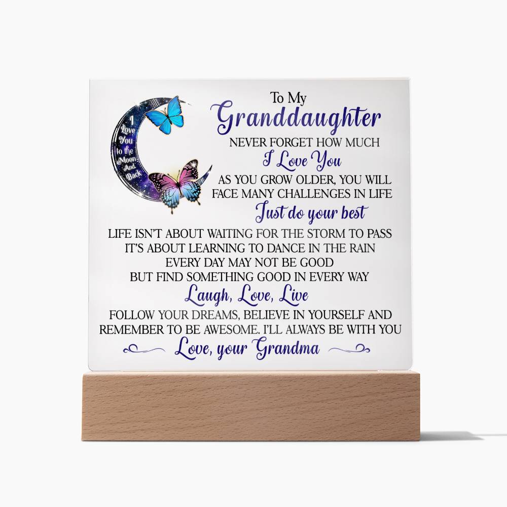 (ALMOST SOLD OUT) Keepsake for Granddaughter - Follow Your Dreams