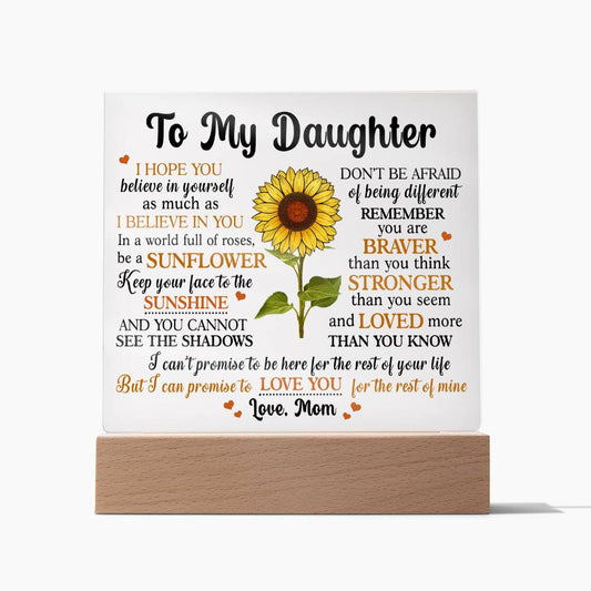 (ALMOST SOLD OUT) Gift for Daughter from Mom - Promise - Plaque