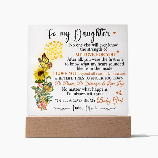 (ALMOST SOLD OUT) Gift for Daughter from Mom - Baby Girl - Plaque