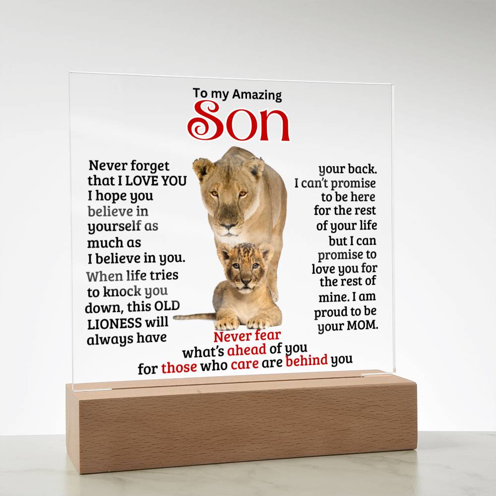 (ALMOST SOLD OUT) Keepsake for Son from Mom - Never Fear