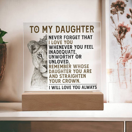 (ALMOST SOLD OUT) Gift for Daughter from Mom / Dad - I Will Always Love You - Plaque - FGH