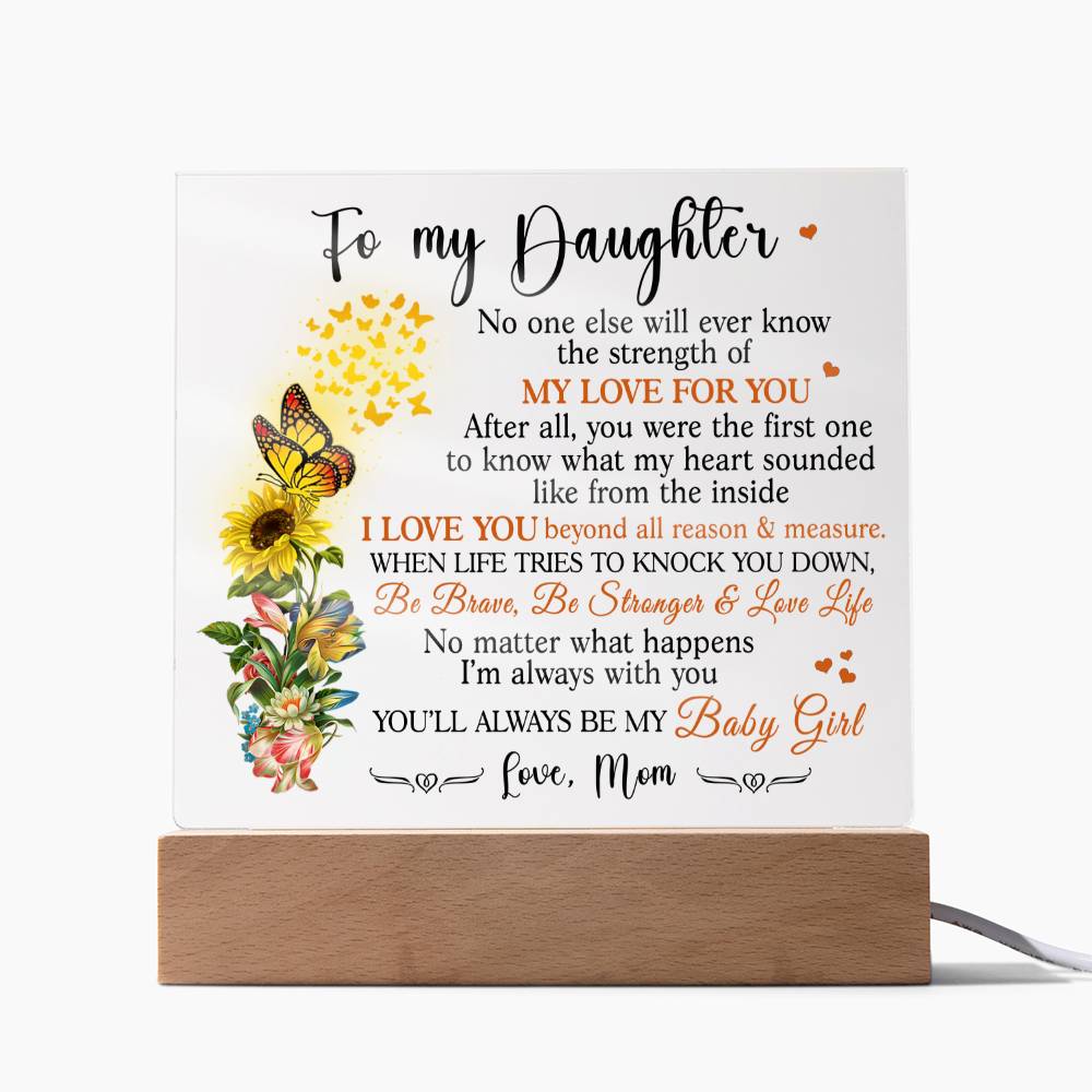 (ALMOST SOLD OUT) Gift for Daughter from Mom - Baby Girl - Plaque - FGH
