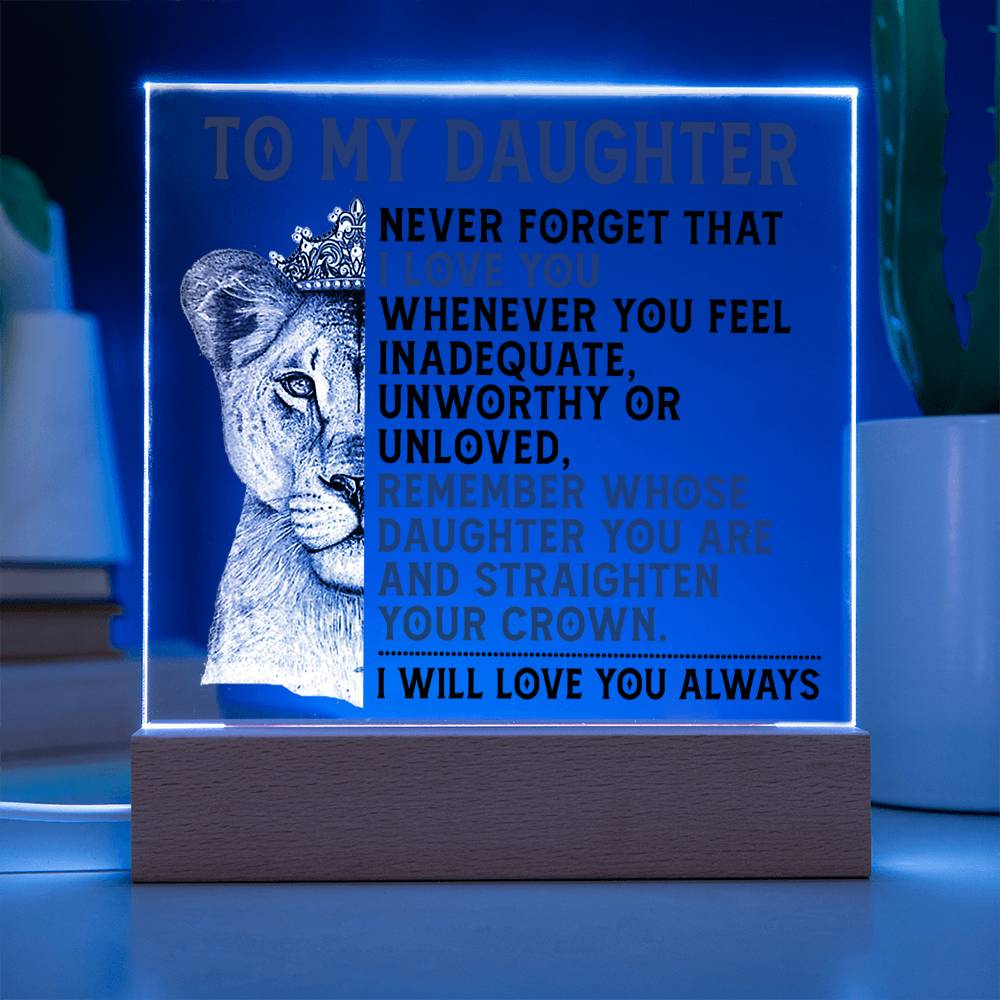 (ALMOST SOLD OUT) Gift for Daughter from Mom & Dad - I Will Always Love You - Plaque