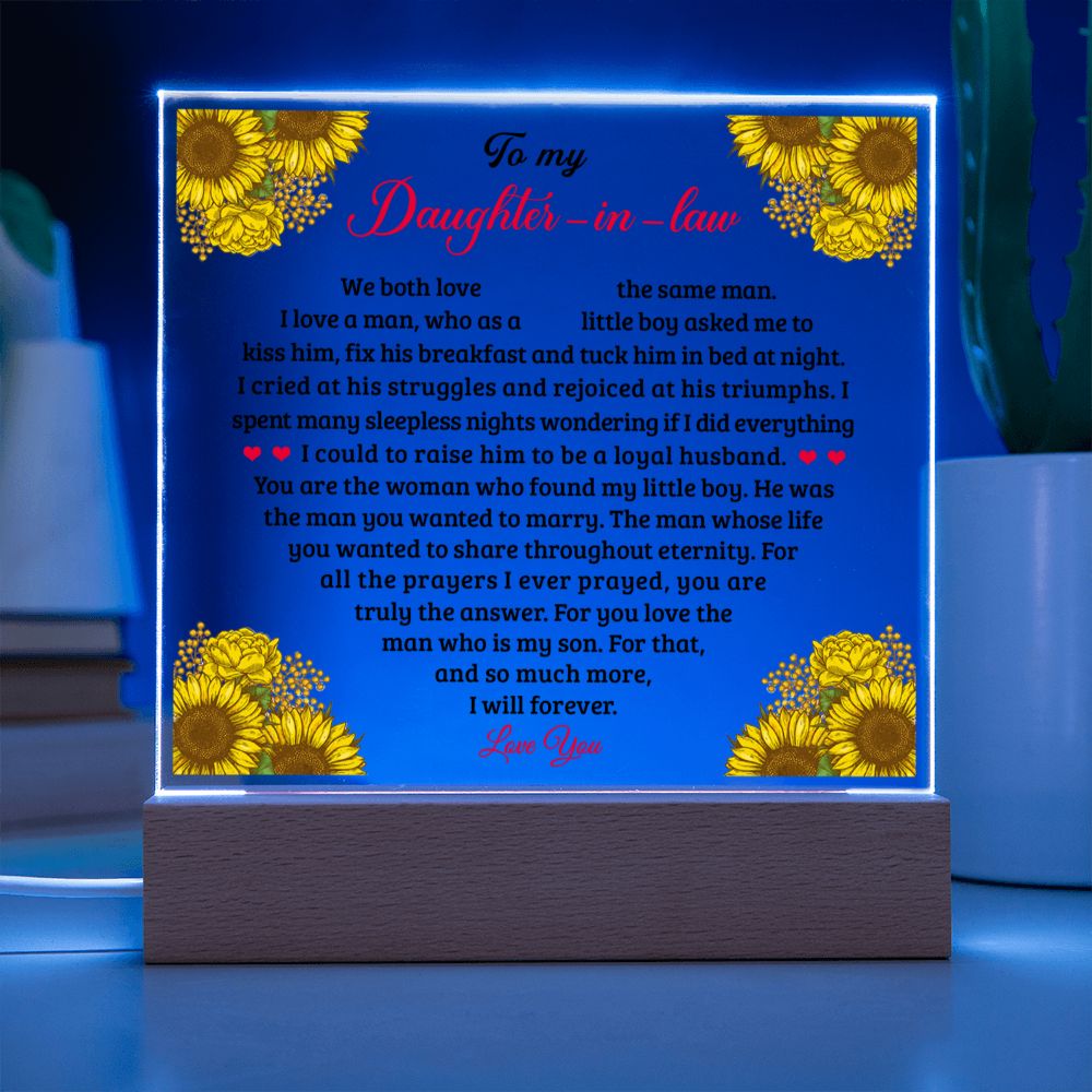 (ALMOST SOLD OUT) Gift for Daughter in Law - Same Man - Plaque