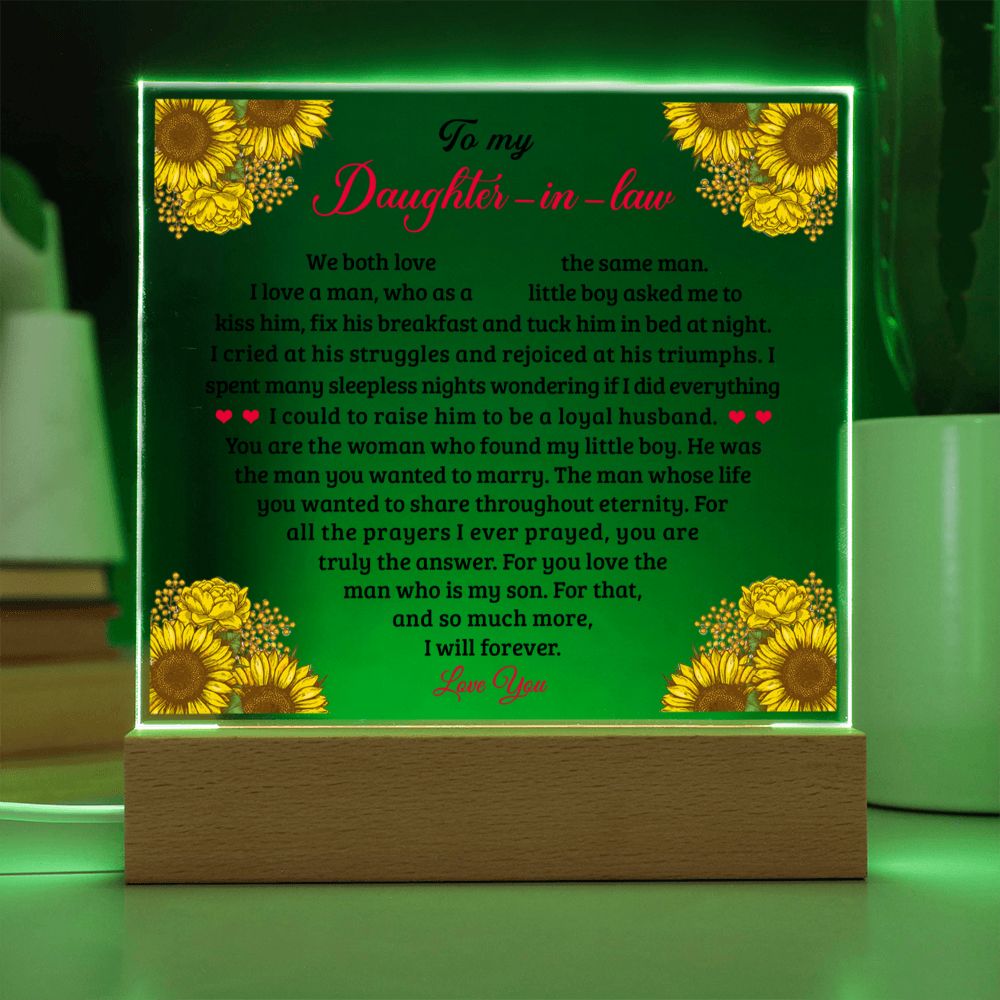 (ALMOST SOLD OUT) Gift for Daughter in Law - Same Man - Plaque
