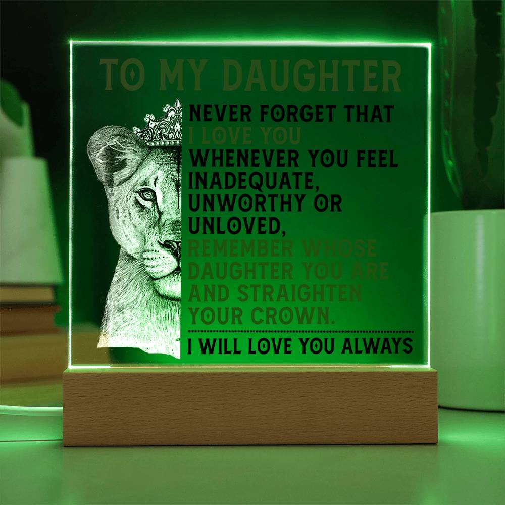 (ALMOST SOLD OUT) Gift for Daughter from Mom & Dad - I Will Always Love You - Plaque
