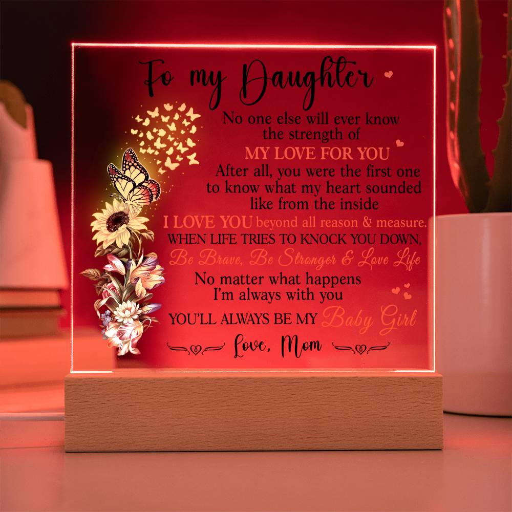 (ALMOST SOLD OUT) Gift for Daughter from Mom - Baby Girl - Plaque - FGH
