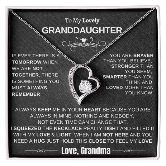 Keepsake Gift for Granddaughter from Grandma - Always keep me in your heart