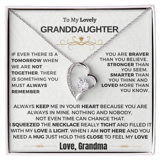 Gift for Granddaughter - Keep me in your heart - HN