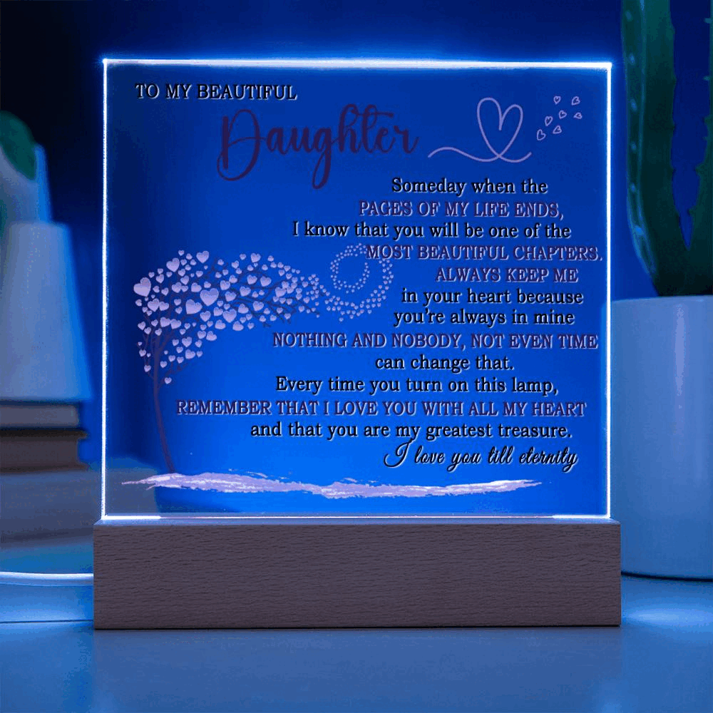 Beautiful Keepsake Gift for Daughter - Color Changing Lamp of Eternal Love - FGH